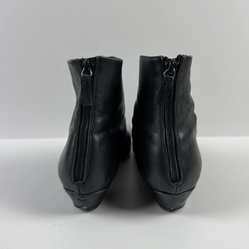 GUCCI Black Ankle‎ Boots Size 9B Heeled Leather Booties Alfa Vtg 90s